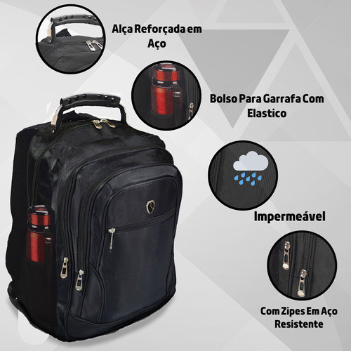 Mochila Masculina Impermeável Reforçada Alça Forte Grande - Image 5