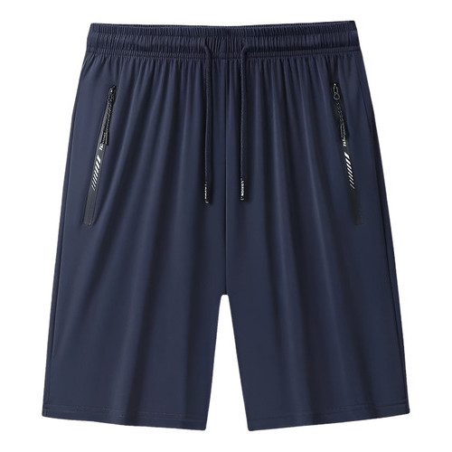 Short Masculino Bermuda Praia 2 Bolsos Zíper Secagem Rápida