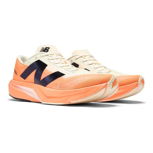 Tenis New Balance Rebel V4 Laranja Branco Feminino - Image 3