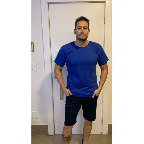 Camiseta Confort Masculina Básica 100% Algodão Cores Lisas - Image 2