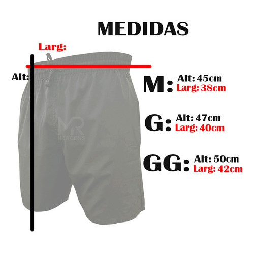 Bermuda Shorts Masculino Dry Fit Mauricinho Pronta Entrega - Image 4