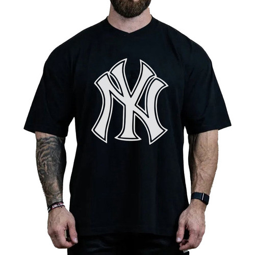 Camisa Masculina Ny Oversized Camsieta Musculação Larga Era - Image 3
