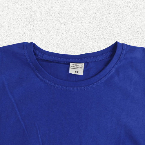 Camiseta Confort Masculina Básica 100% Algodão Cores Lisas - Image 3