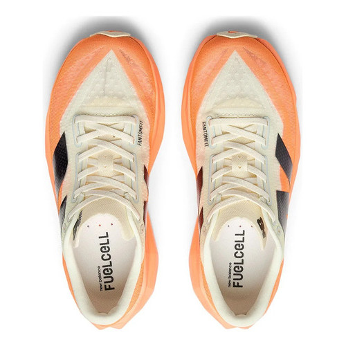 Tenis New Balance Rebel V4 Laranja Branco Feminino - Image 5